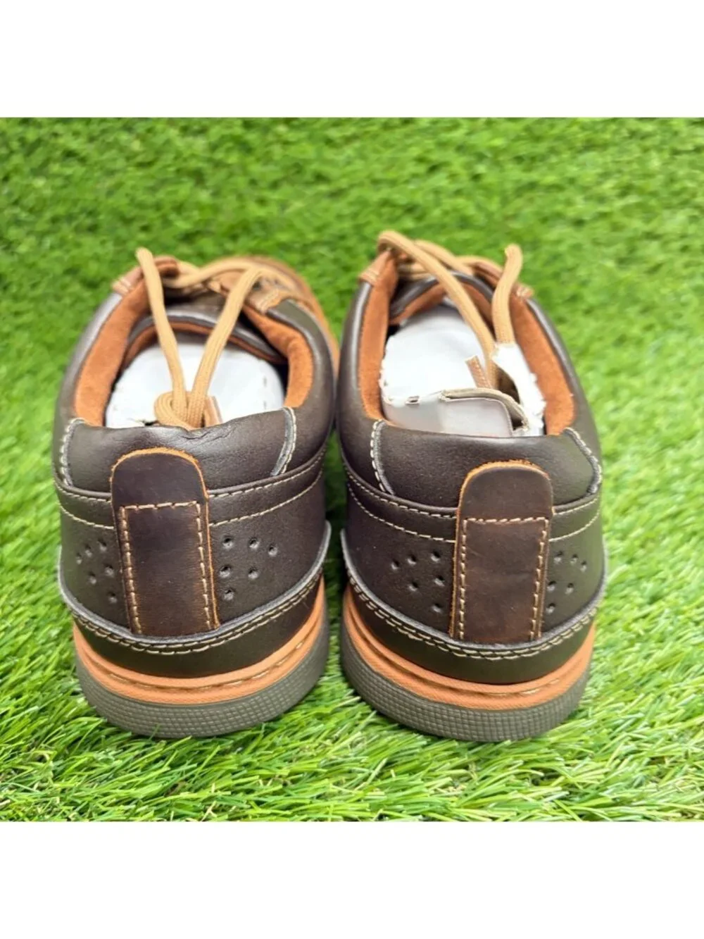 Florsheim Gridley Mens Size 9 Brown Leather Steel Toe Safety Work Oxford Shoes
